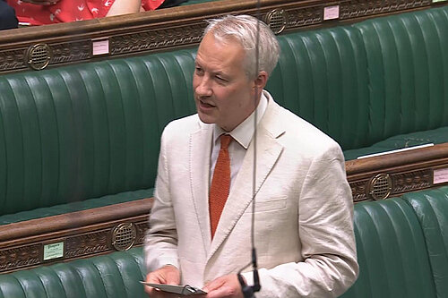 Gideon Amos MP for Taunton and Wellington speaking in Commons carbon budget debate