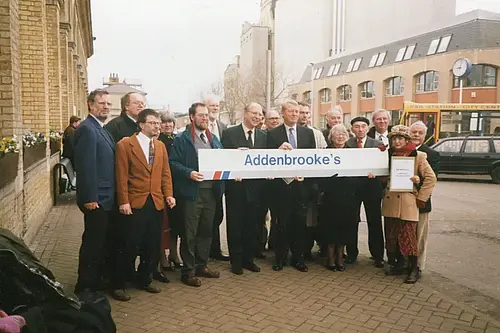 Lib Dems including Cllr Amanda Taylor campaigning for Addenbrooke's station in the 90s