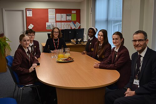 Alison and Senior Prefects from Oathall College