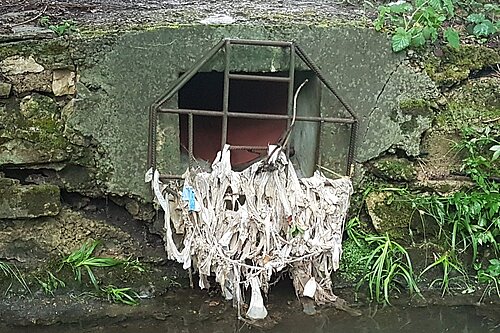 A sewage pipe.