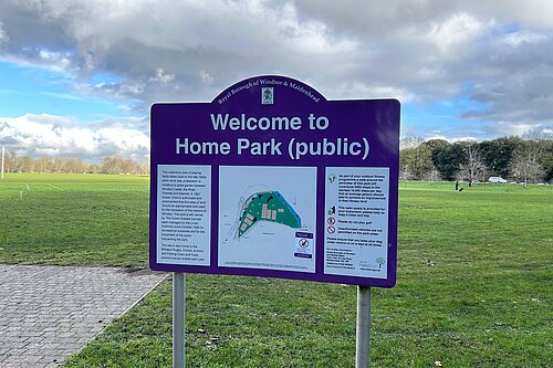 Home park RBWM sign
