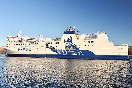 NorthLink ferry coming into Lerwick harbour
