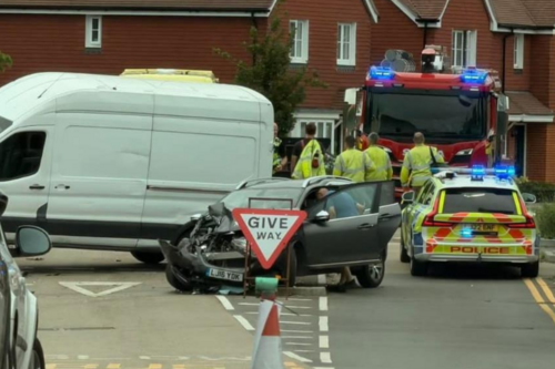 photo of accident at the junction 