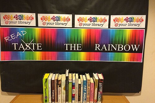 Library Pride display
