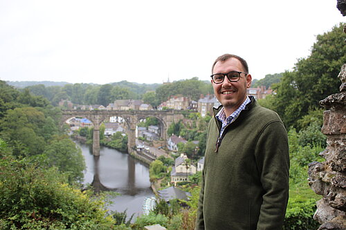 Tom Gordon MP at viaduct
