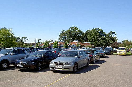 Cars parked in a car park