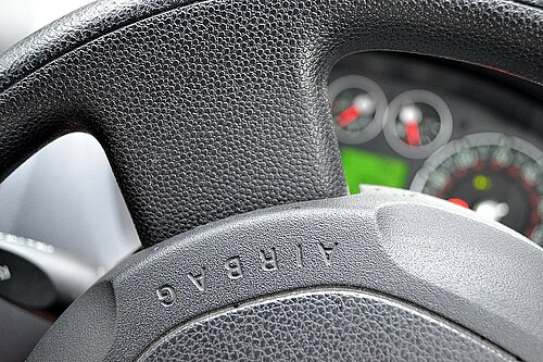 Steering wheel.