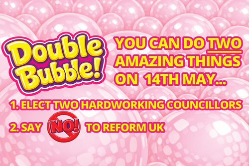 Double Bubble - You can do two amazing things on 14th May