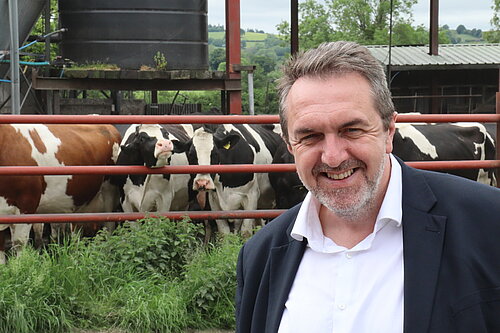 Matthew Green at a South Shropshire farm