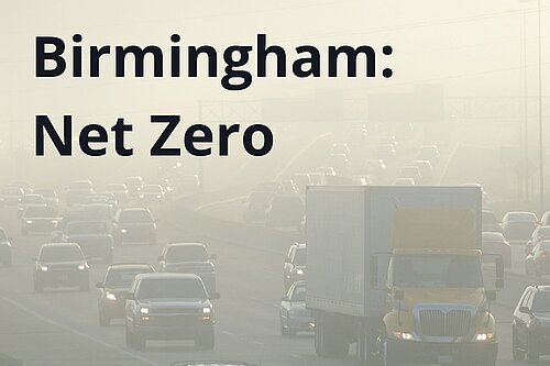 Smog filled road