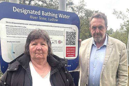 Councillor Beverley Waite and Matthew Green