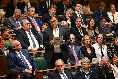Image of MW in parliament