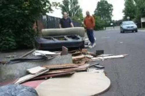 dumping on Road