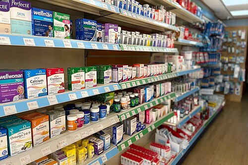 Shelf of medicine