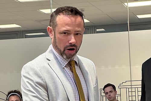 Cllr Gary Malcolm speaking at a recent Full Council meeting.