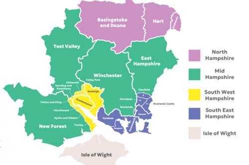 Map of new Unitary Councils