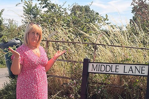 Angie on the blind corner