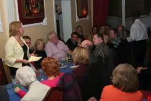 Lol Burt at dinner