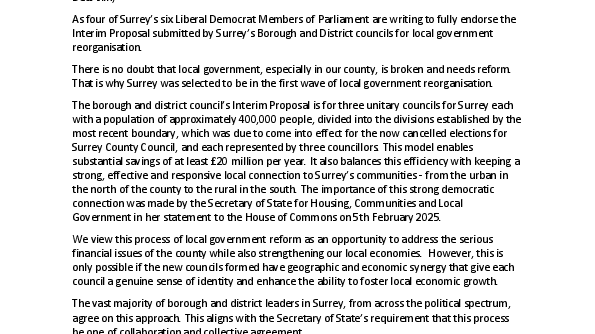 Three Unitaries - Letter