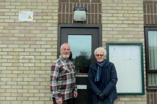 Terry & Mike Outside Needham Market Town Council Offices