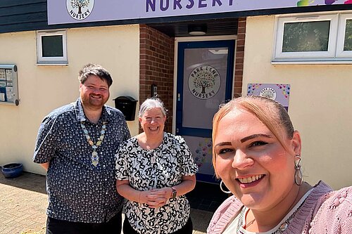 Jade Andy and Nursery Manager Christine
