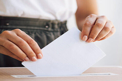 A cross on ballot 