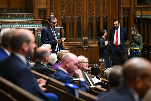 Tom Gordon MP speaking in the commons during PMQ'S