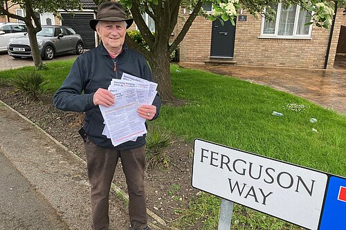 Cllr Orrell with Matchday Parking Surveys