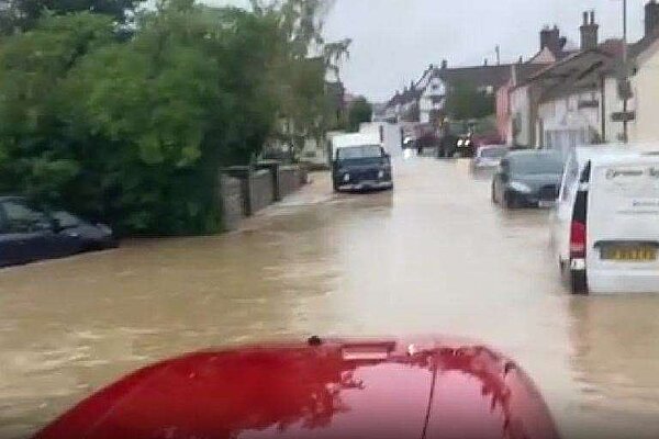 Flooding in Debenham