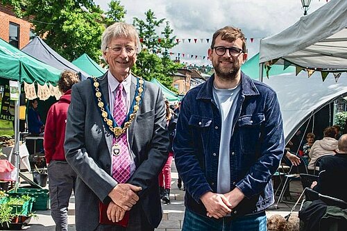 Freddie with Mayor Ian Reissmann
