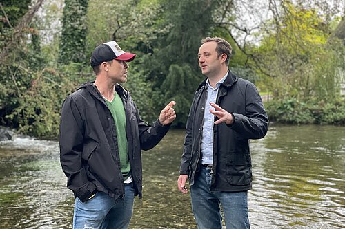 Danny in river
