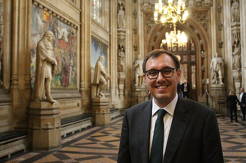 Tom Gordon inside Westminster 