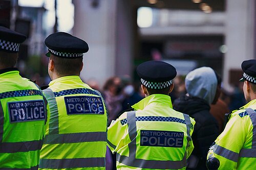 Police line up 