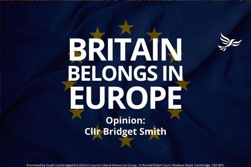 Britain belongs in Europe. Option: Cllr Bridget Smith