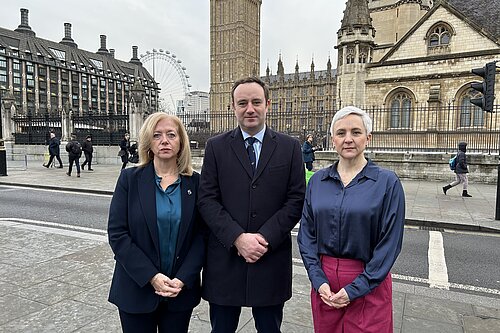 Liz Jarvis MP, Danny Chambers MP, Alex Brewer MP
