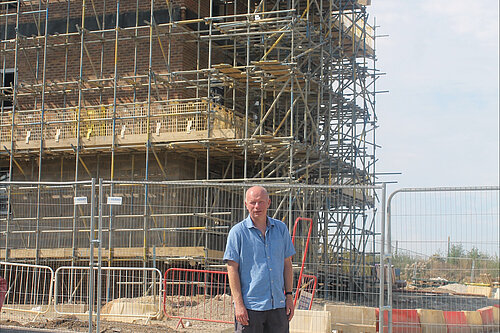 Mike Sole at building site