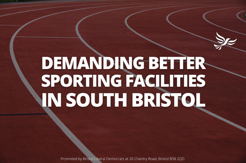 Graphic that says 'demanding better sporting facilities in South Bristol'