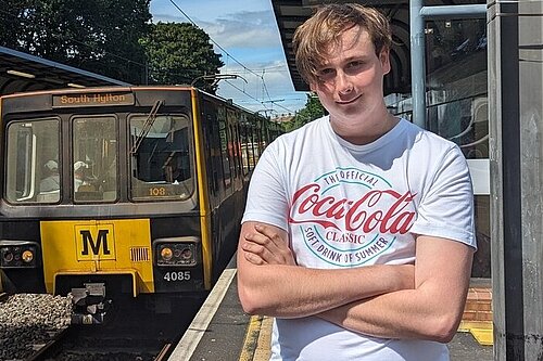 Miguel Smith at Seaburn Metro station