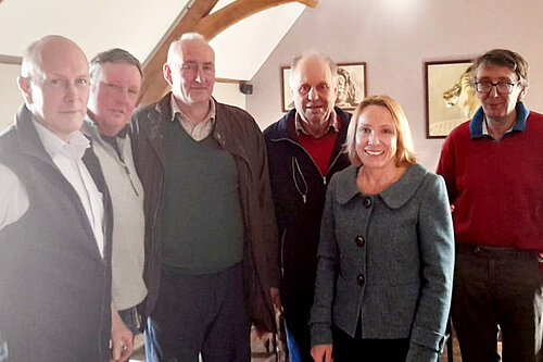 Helen with members of Shawbury NFU