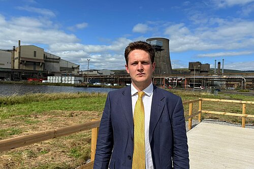 David Chadwick MP outside Port Talbot