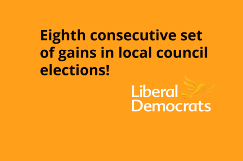 Liberal Democrats winning here and nationally