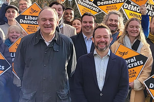 Sir Ed Davey MP with Cllr Gary Malcolm, Leader of the Ealing Lib Dems