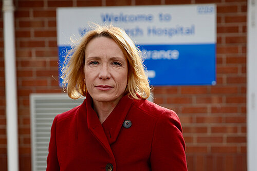 Helen Morgan at the Royal Shrewsbury Hospital
