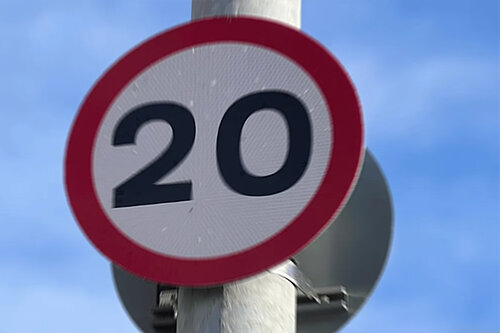 20mph road sign