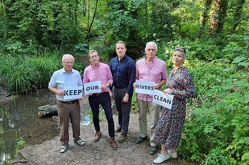 Tom Morrison MP campaigning against sewage spills