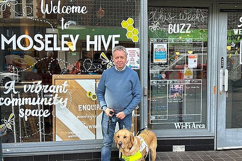 Mosely By-Election Candidate Philip Mills with his dog Mason